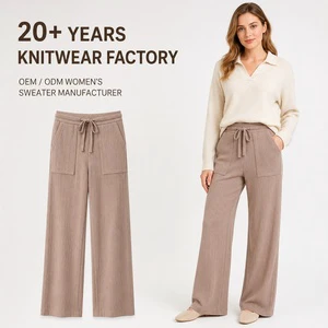 Premium Quality Knit Lounge Pants For Women Fashion Sweaters Custom Crochet Expert Sweater Factory Wholesale US Size