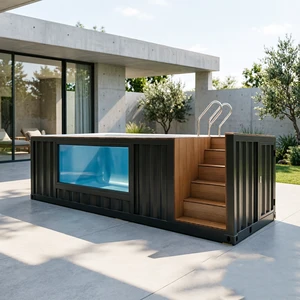 Standard Container Swimming Pool Modern Design Ready To Use For Villa Backyard Resort Hotel Leisure Area