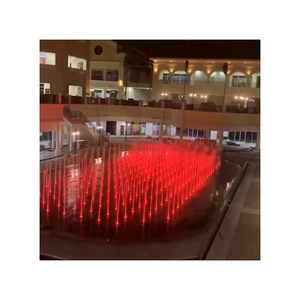 Customized Large Dry Outdoor Pool Dancing Music Fountain Stainless Steel Waterfall Artificial Floor LED Color Fountain