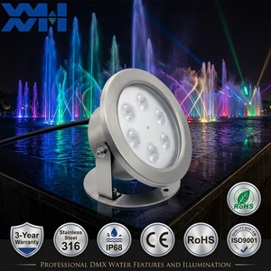 12V RGBW LED Pool Lights Ip68 Waterproof Stainless Steel Musical Dancing Water Fountain Outdoor Garden Landscape DMX Controlled