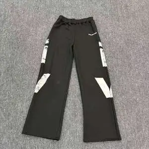 Custom 450 - 600 GSM Heavyweight Cotton Baggy Trousers Black Wide Leg Relaxed Fit Men Sweatpants Print Streetwear Manufacturer