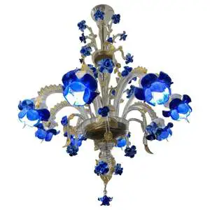 Modern Handmade Glass Chandelier Full of Flowers Decoration Chandelier Pendant Light for Hotel Home Living Room