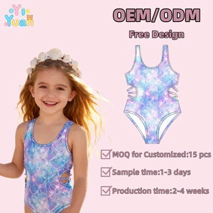 Girls Swimsuits One-Piece Sleeveless Bathing Suits Multi Color Kids Sport Summer Dropped Waist Beach Swimwear For 2-15 Years Old