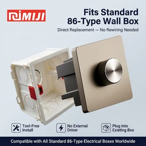 Adjustable 86 In-Wall Integrated Dimming Driver Switch 86 Type LED Wall Panel Controller Wall Knob Dimmer For LED Strip Light