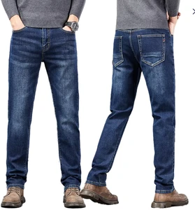Factory Wholesale Plus Size Slim Straight Long Pant Casual Men Jeans