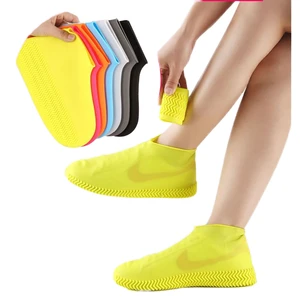 High Quality Anti Slip And Reusable Silicone Shoe Covers Portable Custom Sized Rubber Rain Shoe Covers