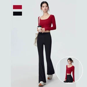 2026 Wholesale Yoga Tank Tops Workout Gym Fitness Sportswear Plus Size Seamless Long Sleeve Breathable Lightweight Eco-Friendly