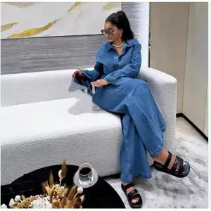 New Women's Long Sleeve Denim Suit Women's Two-Piece Stretch Denim Pants Set