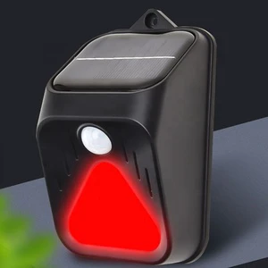Outdoor Solar Security Light Human Body Motion Sensor Wall Lamp Audible Visual Alarm Solar Garden Lamp