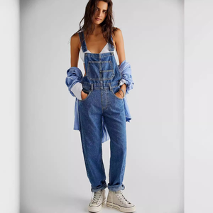 Customization Hot Sexy Denim Romper Women'S Clothing Blue White Black Jean Jumpsuits Overalls Jeans