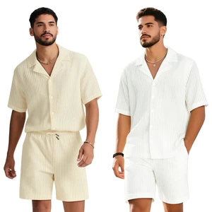 Striped Desgin Comfortable Wholesale High Quality Leisure Summer Set for Men