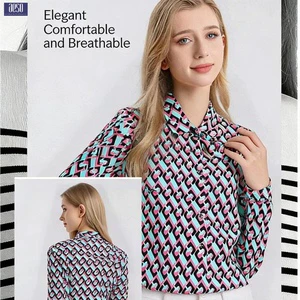 Women's Plus Size Eco-friendly Anti-pilling Breathable Anti-Static Casual 2-Piece Shorts Set Square Collar Woven Print Printing