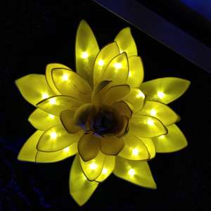 Colorful Outdoor Lotus Light Lamp Waterproof IP65 Floating Solar Night Light for Garden Pond Swimming Pool Wedding Decoration