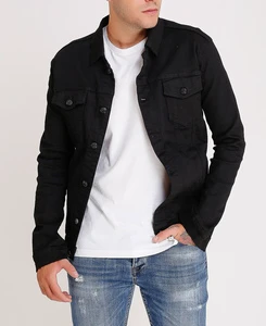 Hot Sale New Men's Denim Jean Jacket Casual Outwear Autumn Button up Coat Oversize Denim Jacket for Male