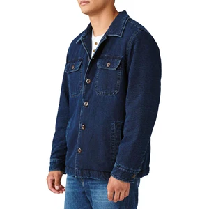 Premium Quality Men's Denim Jacket Blue Jean Outerwear Fashion Streetwear Button Up Closure Casual Coats High Quality Top Wear