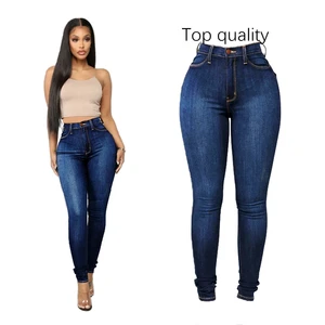 Low Price Women Mid Waist Jeans Pants Sexy Streetwear Skinny Denim Jean Women Skinny Blue Pant
