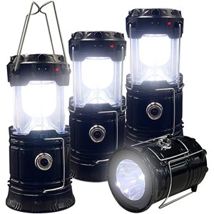 2026 New RTS Portable Multifunctional IP65 Waterproof Solar LED Camping Light with USB Charging Dimmable & 2-Year Warranty