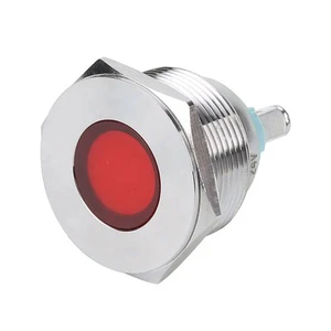 22mm Stainless Steel Equipment Panel Mount 12V LED Indicator Light with 2-Year Warranty