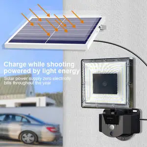 Smart Outdoor Solar LED Security Light With Wifi Controlled CCTV Camera