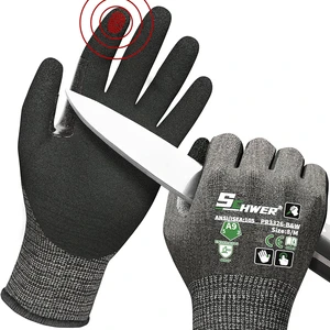 Anti-Cut PU Coated Level 5 Safety Work Gloves Cut Resistant and Proof Gloves for Construction Workers