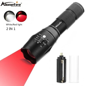 Alonefire G700 2 in 1 White+Red Light LED Flashlight Tactical Hunting Fishing Lamp Scout Popular High Power Torch AAA Battery
