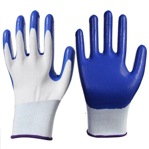Jianlong Gb202 Blue Safety Work Nylon Anti-Slip Tear-Resistant Durable Seamless Knitted Latex-free Silicone-free Gloves