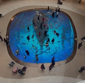 WIVIKIOSK Interactive LED Dance Floor Display Mirror Screen Full Color RGB Tiles 3840Hz Refresh Rate 500x500mm Panel for Indoor