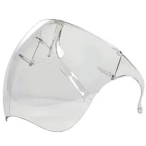 Full Face Visor Frameless Safety Goggles with Clear Anti-Scratch Plastic Lens and Security Protection