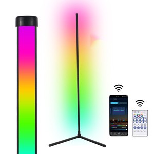 Modern RGB LED Flooring Light Remote Control 12W Smart Floor Lamp Silicone Body Indoor Outdoor Decoration Colorful Tripod Base