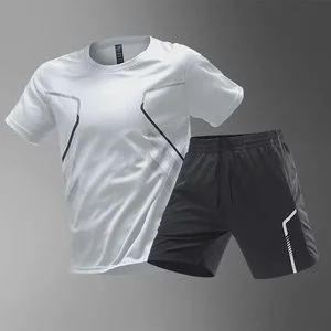 Custom Sublimation Jogging Men's Sports Suit Breathable Lightweight Fitness Summer Running Set Men Wholesale Tracksuit
