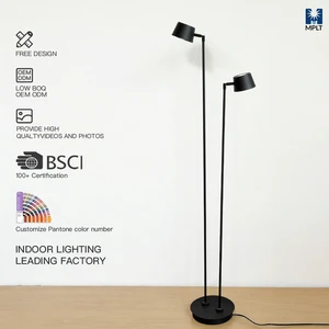 Modern Black And White Floor Lamp: 360° Rotation & 60° Adjustable Base Foldable Minimalist Light For Home Office Decor