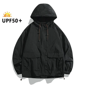 Summer Sun Protection Thin Air-conditioned Hooded Jacket for Men Women Quick Dry Breathable Outdoor Fishing