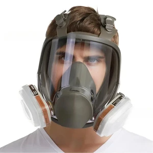 6800 Protective Silicone Full-Face Mask for Dust, Painting, Filtering, Laboratory, Welding, and Industrial Use