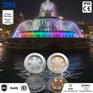 Outdoor Submersible Ip68 Waterproof Stainless Steel Rgbw Warm White DMX Floating Led Fountain Swimming Pool Underwater Light