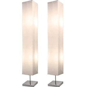 Designer Classic Handmade Lampshade Corner Light Paper Floor Lamp Modern Rectangular White Floor Lamp