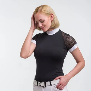 Plus Size Women Spandex/Polyester Stretch Breathable Anti-Wrinkle O-Neck Collar Full Sleeve Slim Fit Logo Button Elegant Casual