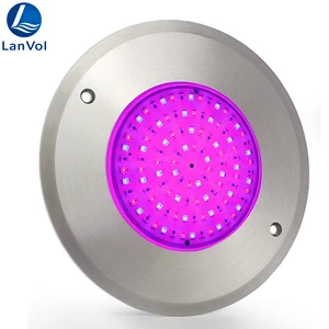 IP68 LED Pool Lights AC12V 10Watt Stainless Steel Surface Mounted Underwater 8mm Flat Slim Warm White LED Swimming Pool Lights