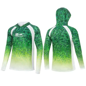 Customized Low MOQ Men's UPF 50 Performance Fishing Shirt Cooling Hoodie Camo Long Sleeve Mesh Side Sun Clothing