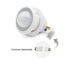 40mm Led Sensitive Adjustable White Infrared Light Motion Sensor Time Delay Home Lighting PIR Switch
