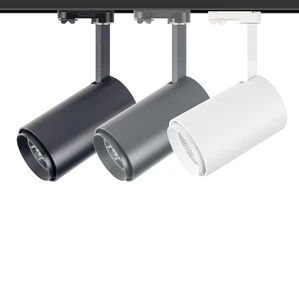 COB Track Spot Light 15W-35W 220V - Moving Long Arm Spotlight With 2/3/4 Wire Black Modern Track Lighting For Mall Store
