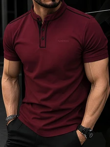 New Men's Casual for Shirt Short Sleeve Canvas 100% Cotton Solid Spring Autumn Comfortable Breathable Tops