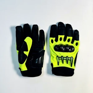 Wear Resistant Anti-slip Impact Resistant Safety Work Gloves Knuckle Palm Protection High Visibility Fluorescent Yellow + Black