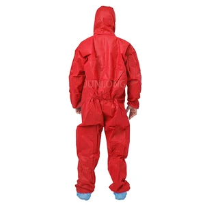 OEM EN13485 Type 5 6 Disposable PP SMS Nonwoven Waterproof Coveralls for Chemical Protection in Factory/Cleanroom/Lab