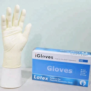 Disposable Natural Latex Medical Powder-free Examination Gloves