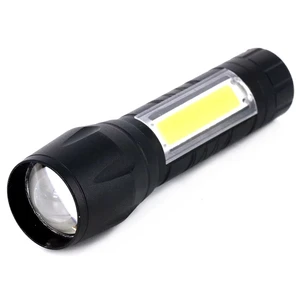 DREAMS'LIGHT Aluminum Alloy 1AA Rechargeable Edc Flashlight with Adjustable Beam COB Side LED IP44 6000K Daylight