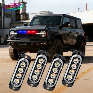 Waterproof Car Grille LED Lamp Kit with Wired Remote Control for Customization Modification LED Wired Hand Control Mid-grid Lamp