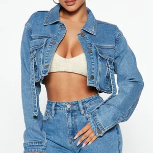 New Trending Autumn Outdoor Breathable Eco-Friendly Women's Denim Jeans Jackets High Quality Cotton Finished OEM Service Vintage