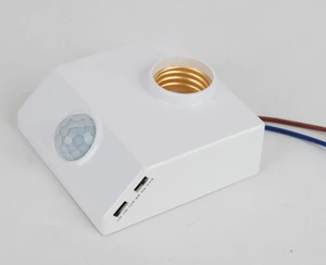 PIR Automatic LED Lights Switches Infrared Motion Light Sensor Socket E27 Lamp Holder Screw Bulb Socket for Indoor