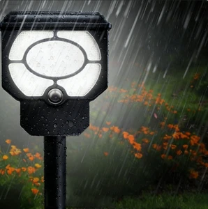 IP65 Outdoor Motion Sensor Security Light 2-Pack Battery Operated LED Garden Lights 50 Lumens 3-4M Detection Range
