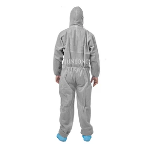 Junlong Disposable Cleanroom Anti-Static Waterproof Breathable Anti-Cut Limited-Splash Protection Level C ISO13485 Certified